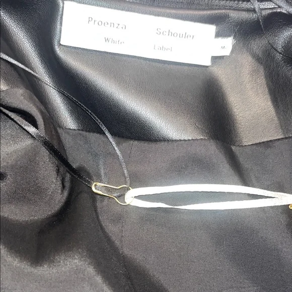 Proenza Schouler Black Faux Leather Long Sleeve Dress - Picture 4 of 5